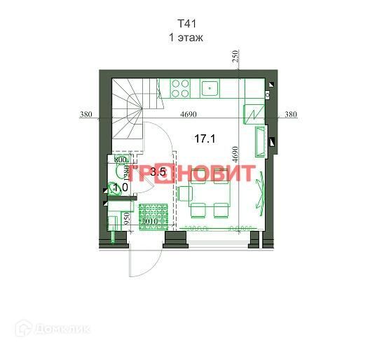 квартира р-н Новосибирский п Элитный Берёзки микрорайон, 185 фото 5