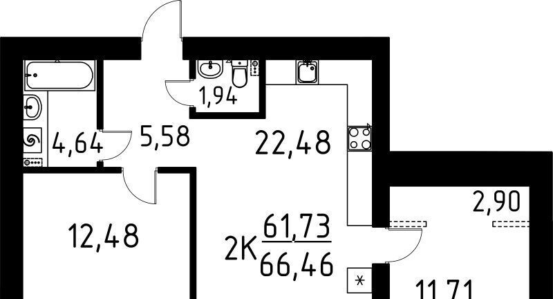 квартира г Томск р-н Кировский ул Вершинина 58к/2 фото 1