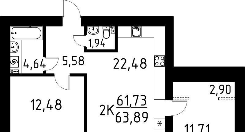 квартира г Томск р-н Кировский ул Вершинина 58к/2 фото 1