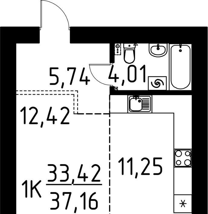 квартира г Томск р-н Кировский ул Вершинина 58к/2 фото 1