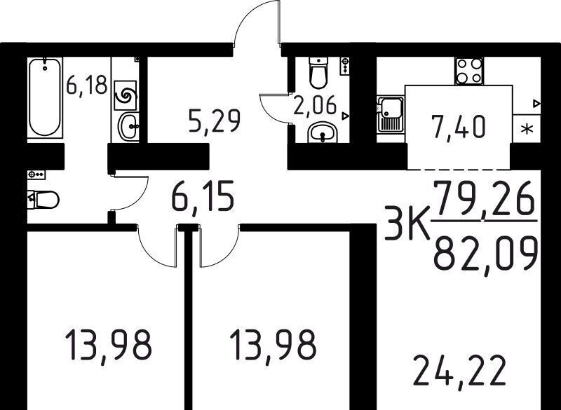 квартира г Томск р-н Кировский ул Вершинина 58к/1 фото 1