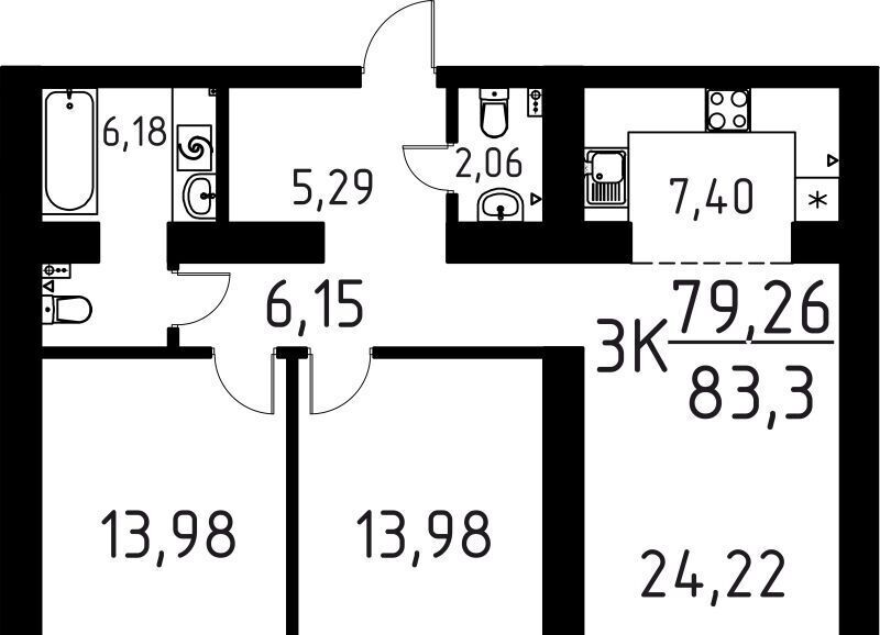 квартира г Томск р-н Кировский ул Вершинина 58к/1 фото 1