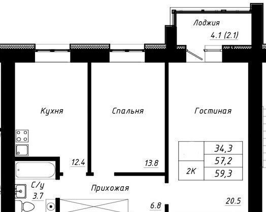 квартира г Барнаул р-н Индустриальный тракт Павловский 196а корп. 2 фото 2