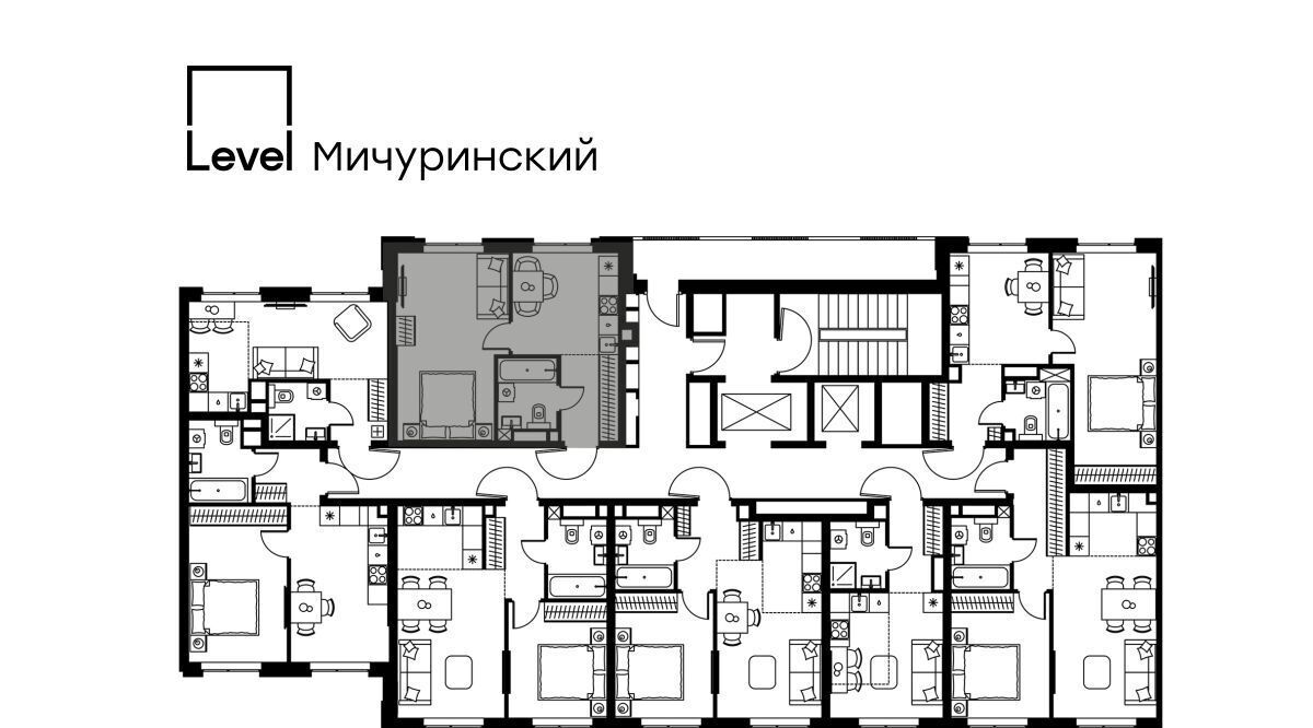 квартира г Москва метро Мичуринский проспект ЖК Левел Мичуринский к 12 фото 2