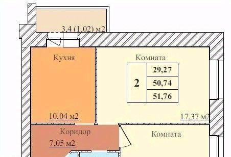 квартира г Ярославль р-н Дзержинский Норское ЖК "ЗАРЯ" фото 1