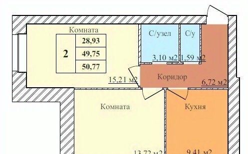 квартира г Ярославль р-н Дзержинский Норское ЖК "ЗАРЯ" фото 1