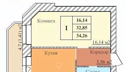 квартира г Ярославль р-н Дзержинский Норское ЖК "ЗАРЯ" фото 1