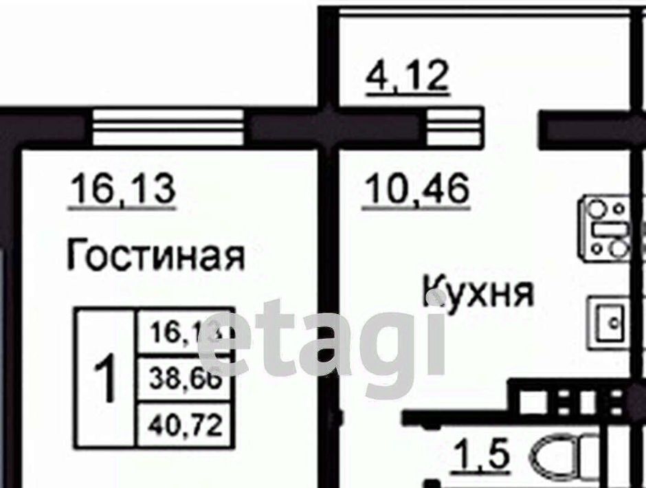 квартира г Калуга р-н Ленинский ул Минская 13 фото 2