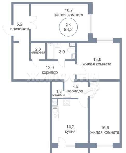 квартира г Нефтеюганск 4-й мкр-н, 4к 1, Тюменская обл. фото 2