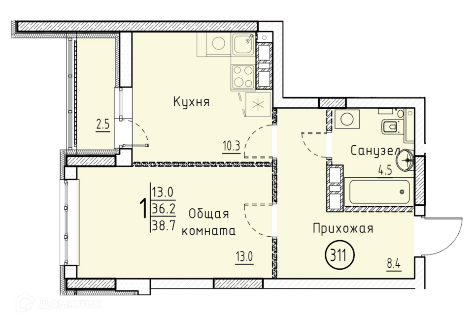 квартира г Энгельс р-н мкр Энгельс-9 3, Энгельсский район фото 1