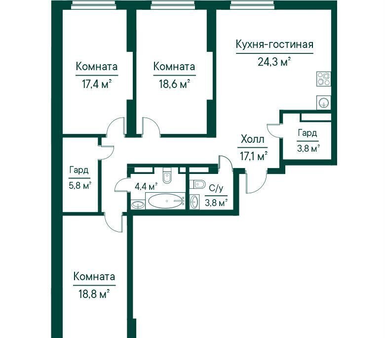 квартира г Самара Российская ул Ново-Садовая 1 фото 1