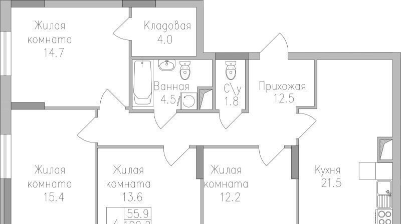 квартира г Липецк р-н Правобережный ЖК «Поколение» фото 1