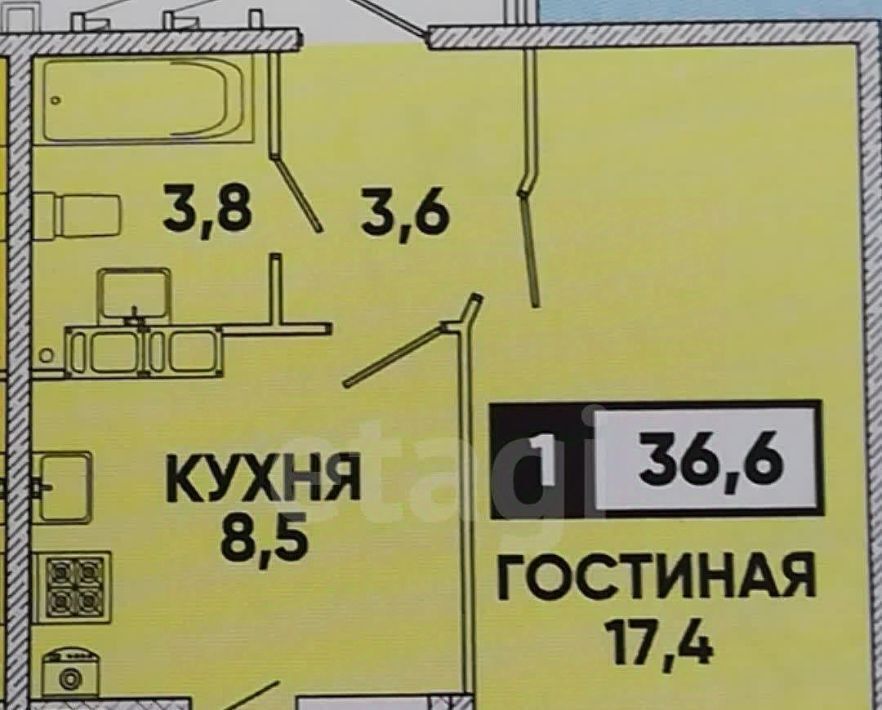 квартира г Ставрополь р-н Промышленный пр-кт Российский 15к/2 фото 11