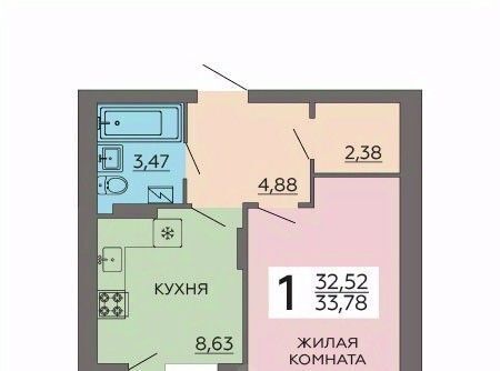 квартира г Воронеж р-н Коминтерновский ул Независимости 78к/1 фото 1