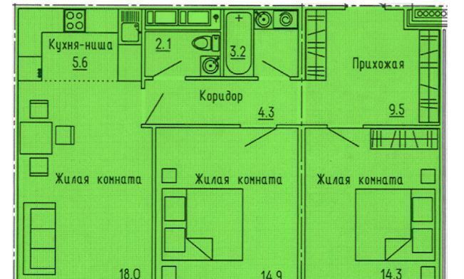 квартира г Пенза Пенза-4 ул Яшиной 12 р-н Октябрьский фото 5