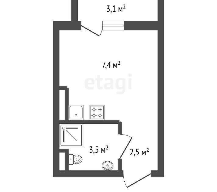 квартира г Уфа ул Коммунаров 5 фото 21