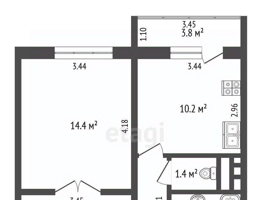 квартира г Юрга ул Фестивальная 4в фото 15