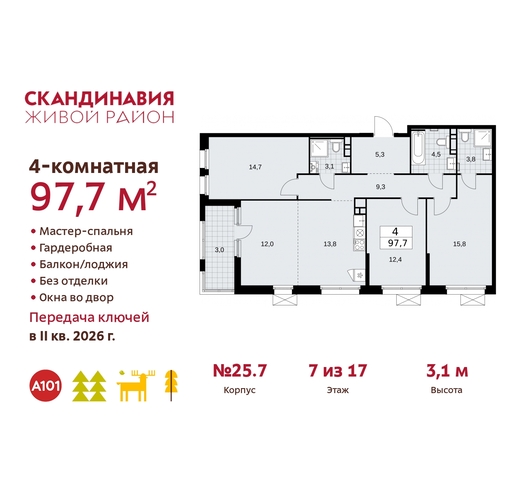 жилой район «Скандинавия» б-р Скандинавский 25/7 Сосенское, Бутово фото