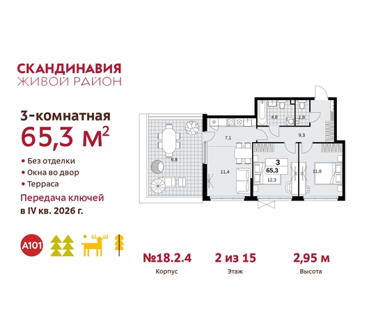 жилой район «Скандинавия» Сосенское, жилой комплекс Скандинавия, 18. 2.4, Бутово фото