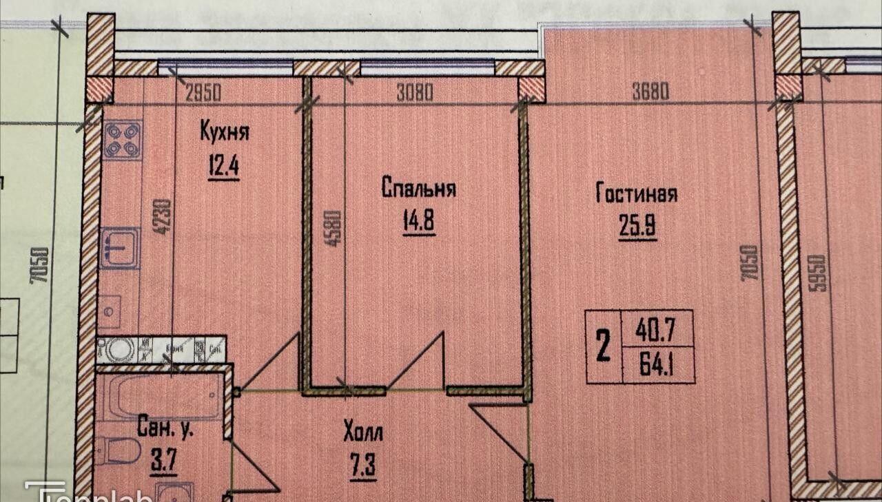 квартира г Нальчик Горная ул Тлостанова 32 ЖК «Эсфера СИТИ» фото 11