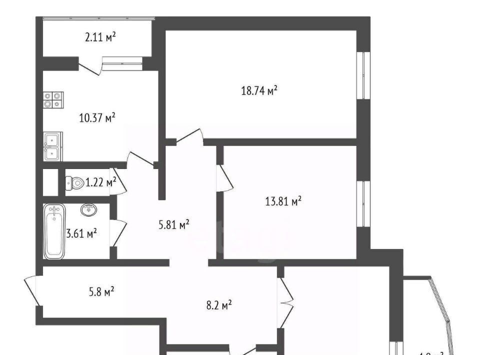 квартира г Химки ул Молодежная 54 Химки фото 2