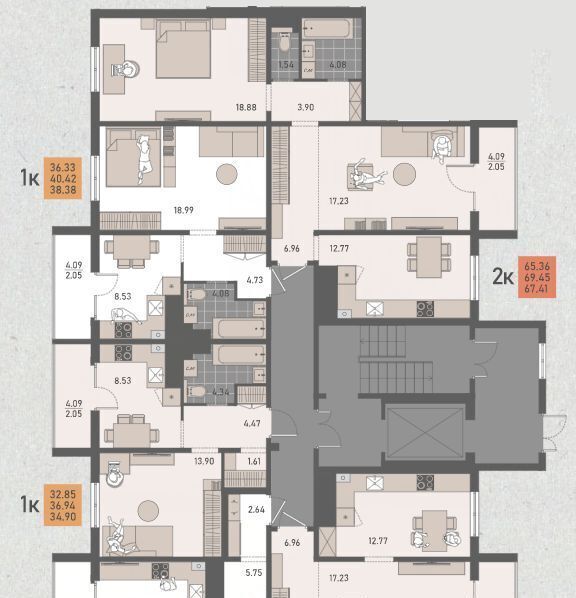 квартира г Калининград р-н Московский ул Левитана 65к/1 фото 2