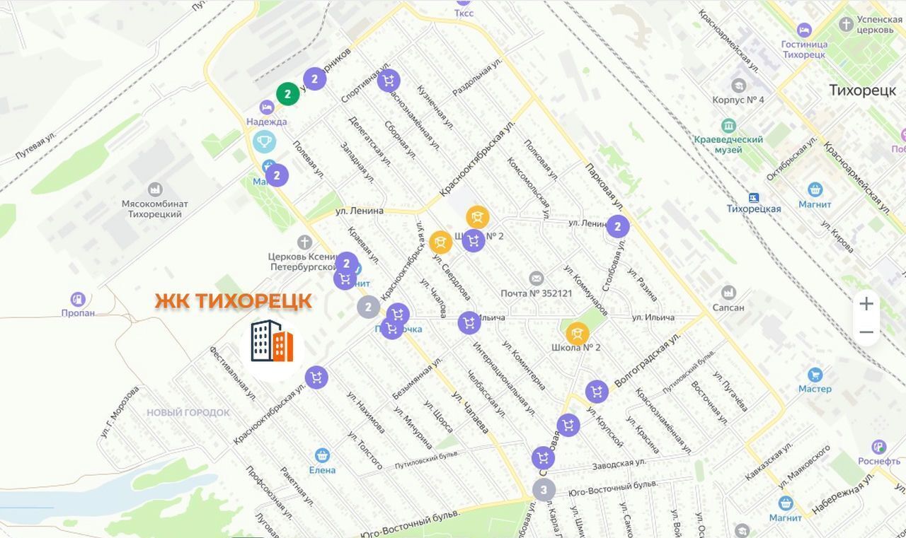 квартира р-н Тихорецкий г Тихорецк ул Краснооктябрьская 60 Тихорецкое городское поселение, ЖК «Тихорецк» фото 5