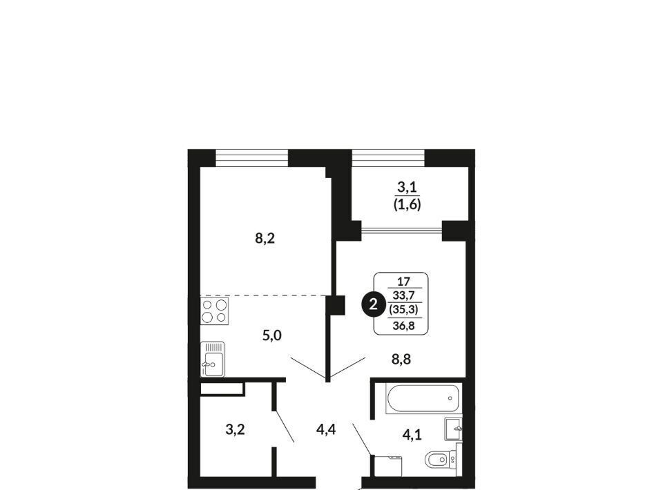 квартира г Киров р-н Ленинский проезд Хлебозаводской 2 фото 1