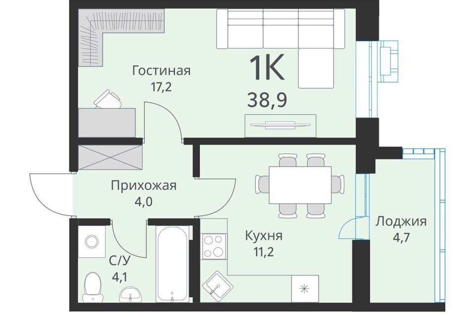 квартира г Новосибирск р-н Калининский Калининский, Новосибирск городской округ фото 1