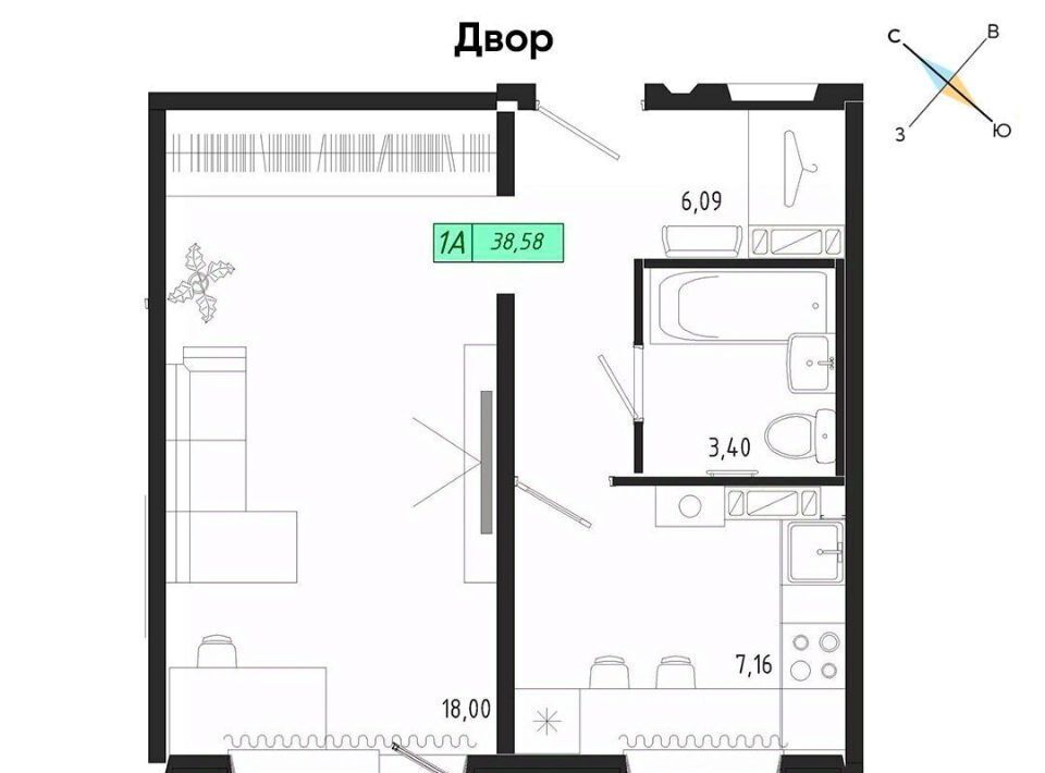 квартира г Томск р-н Октябрьский тракт Иркутский 193а фото 1