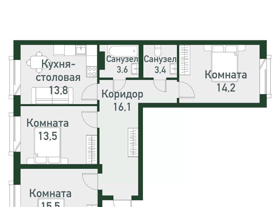 квартира г Челябинск Западный ул Кременкульская 30 Привилегия мкр фото 1