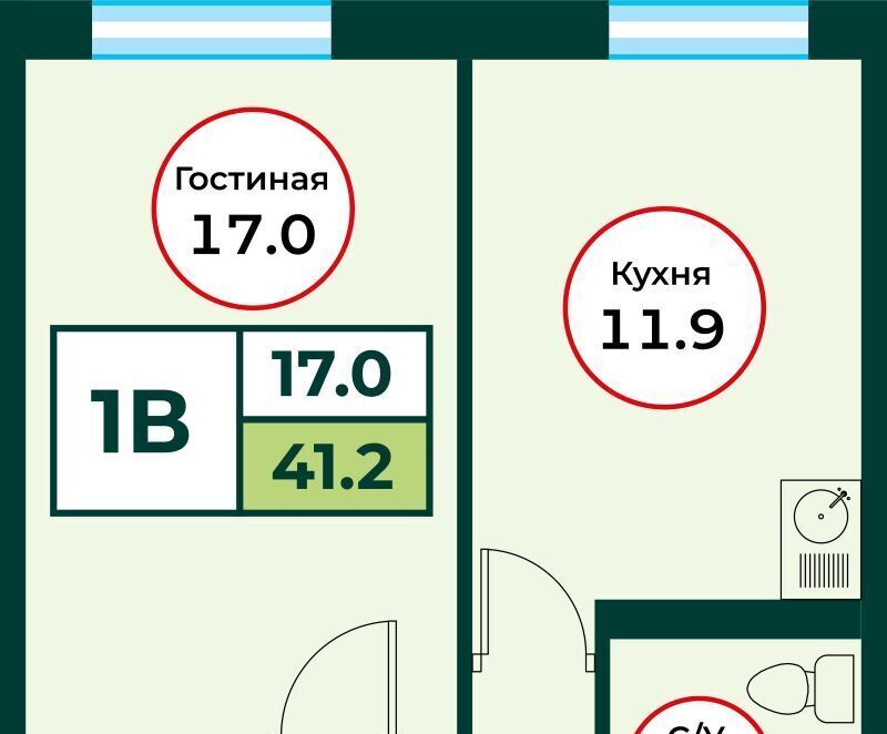 квартира р-н Емельяновский п Солонцы Эко жилой комплекс, 3 фото 1