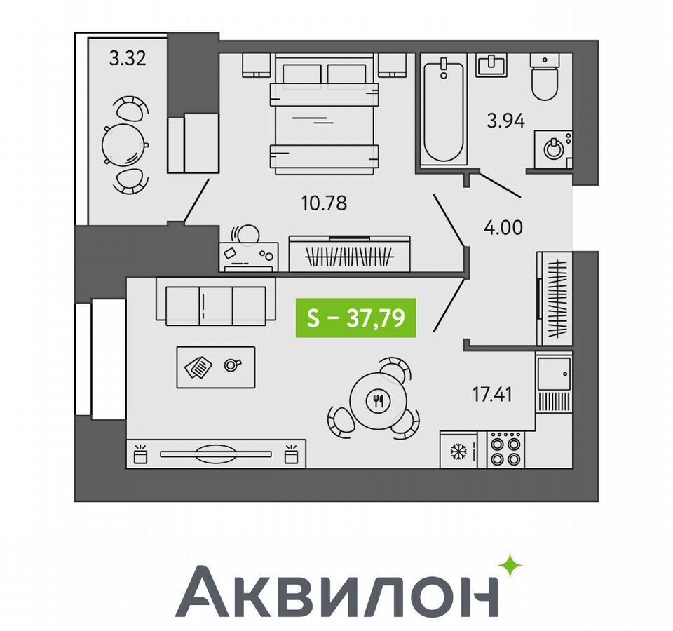 квартира г Северодвинск ш Архангельское 1 ЖК «Аквилон Listva» очередь фото 2