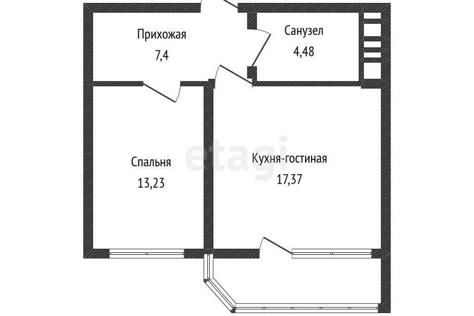 квартира г Краснодар р-н Карасунский микрорайон «Почтовый» Краснодар городской округ, Валерия Гассия, 5 фото 8