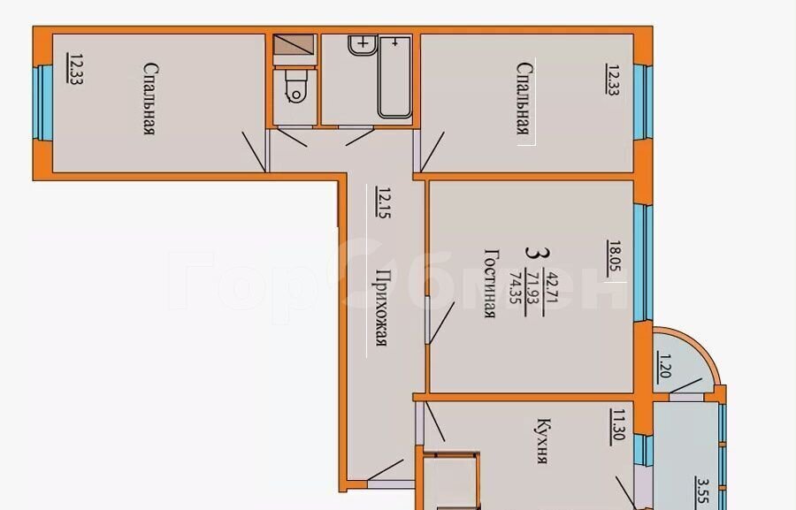 квартира г Краснознаменск ул Связистов 10к/1 фото 2