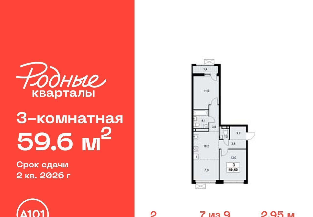 квартира г Щербинка ЖК «Родные кварталы» 2 Филатов Луг фото 1