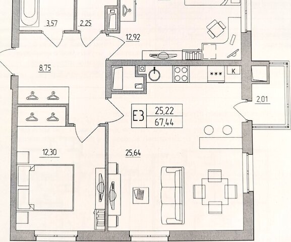 квартира г Рязань ул Новоселов 45к/2 фото