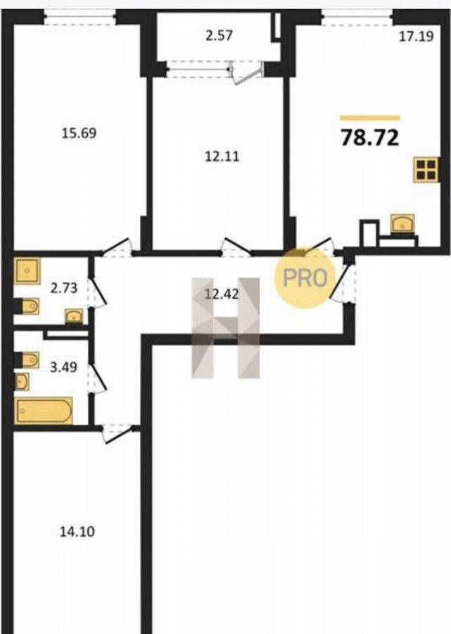 квартира г Калининград р-н Московский ул Батальная з/у 65Б фото 2