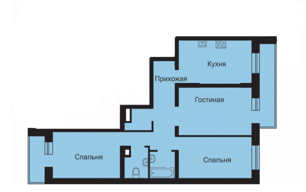 квартира г Иркутск р-н Октябрьский ул Седова 65а/5 ЖК «Центральный парк» Октябрьский административный округ фото 16