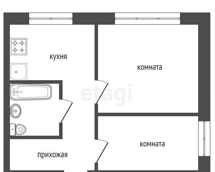 квартира г Красноярск р-н Советский ул Джамбульская 19в мкр-н Зелёная Роща фото 28