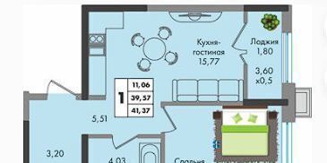 квартира г Краснодар р-н Прикубанский ул им. генерала Брусилова 1/2 д. 5 фото 4