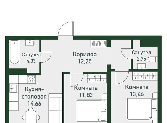 квартира п Западный р-н мкр Привилегия Кременкульское с/пос фото