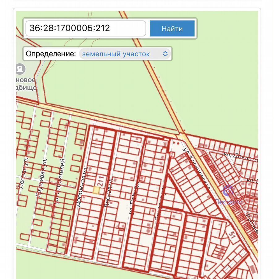 земля р-н Семилукский с Терновое ул Лесная Губарёвское сельское поселение, Семилуки фото 4