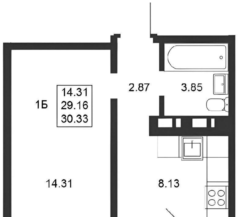 квартира г Казань Дубравная ул Натана Рахлина 15к/3 фото 2