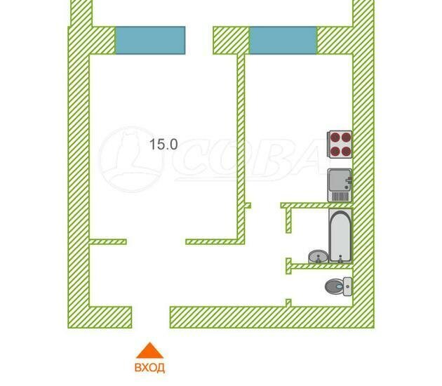 квартира г Тюмень ул Московский тракт 161к/1 Тракт фото 3