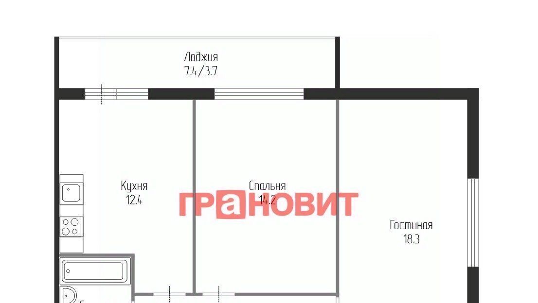 квартира г Новосибирск метро Площадь Гарина-Михайловского ул Ясный Берег 6 фото 2