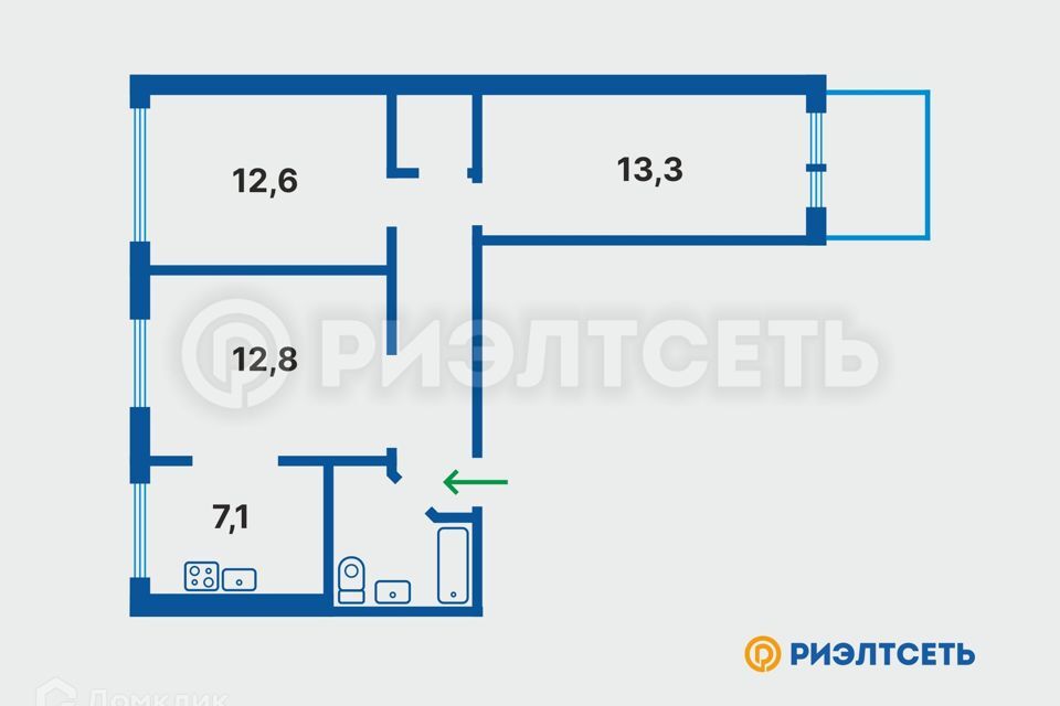 квартира г Мурманск ул Зои Космодемьянской 36 городской округ Мурманск фото 1