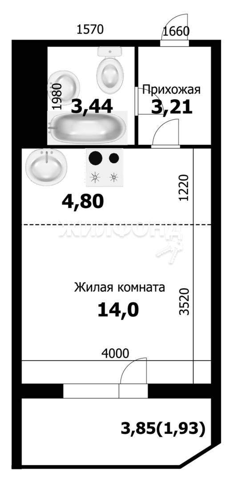 квартира г Новосибирск ул Рябиновая 10/1 Октябрьская фото 9