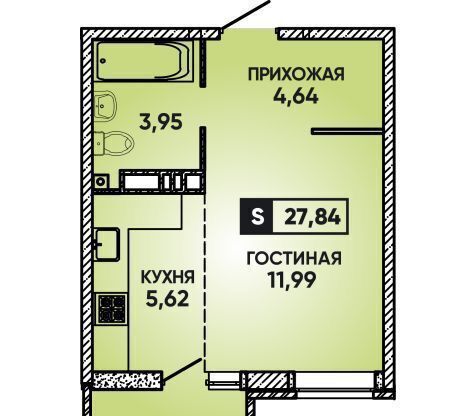 квартира г Краснодар р-н Прикубанский ул им. Героя Георгия Бочарникова 14 фото 1