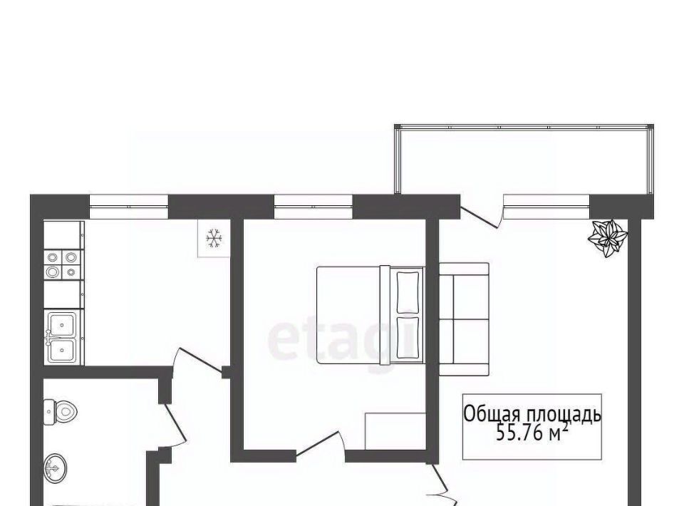 квартира р-н Новосибирский рп Краснообск мкр 7 20 фото 2